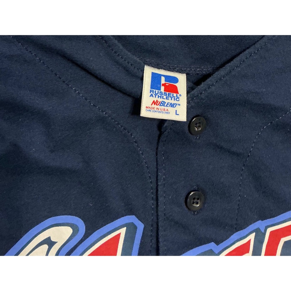 VTG‎ USA Made 90s Russell Athletic Anaheim Angels Winged Logo Baseball Jersey L - Picture 4 of 7